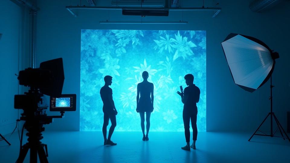 パターンモチーフが取り入れられたコンセプト性のあるデジタル写真やビデオ制作の現場